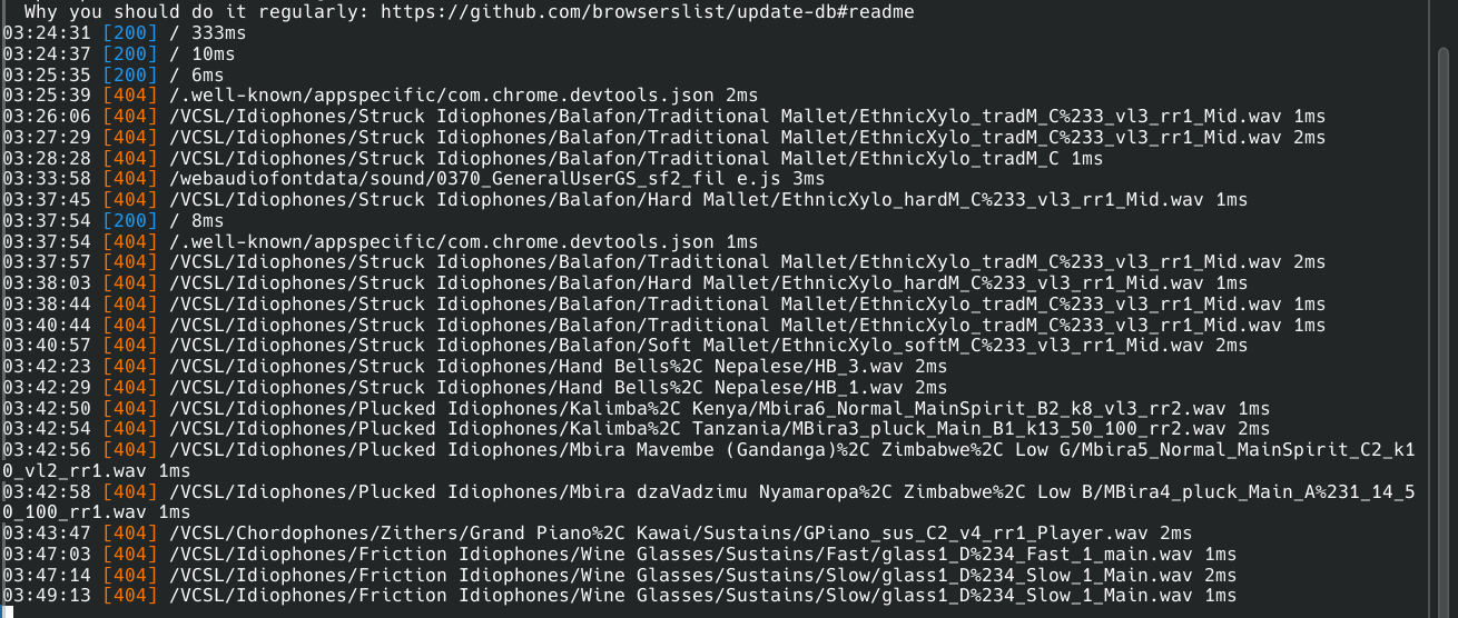 скрин консоли лог ошибка 404
